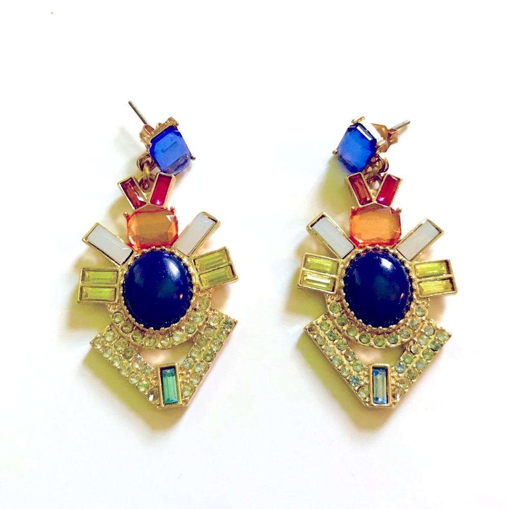 ✨VINTAGE✨ Eclectic Jeweled Costume Earrings